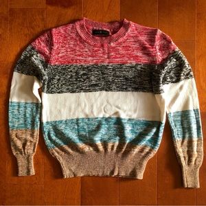 Colorful Sweater Cotton Blend Women XS